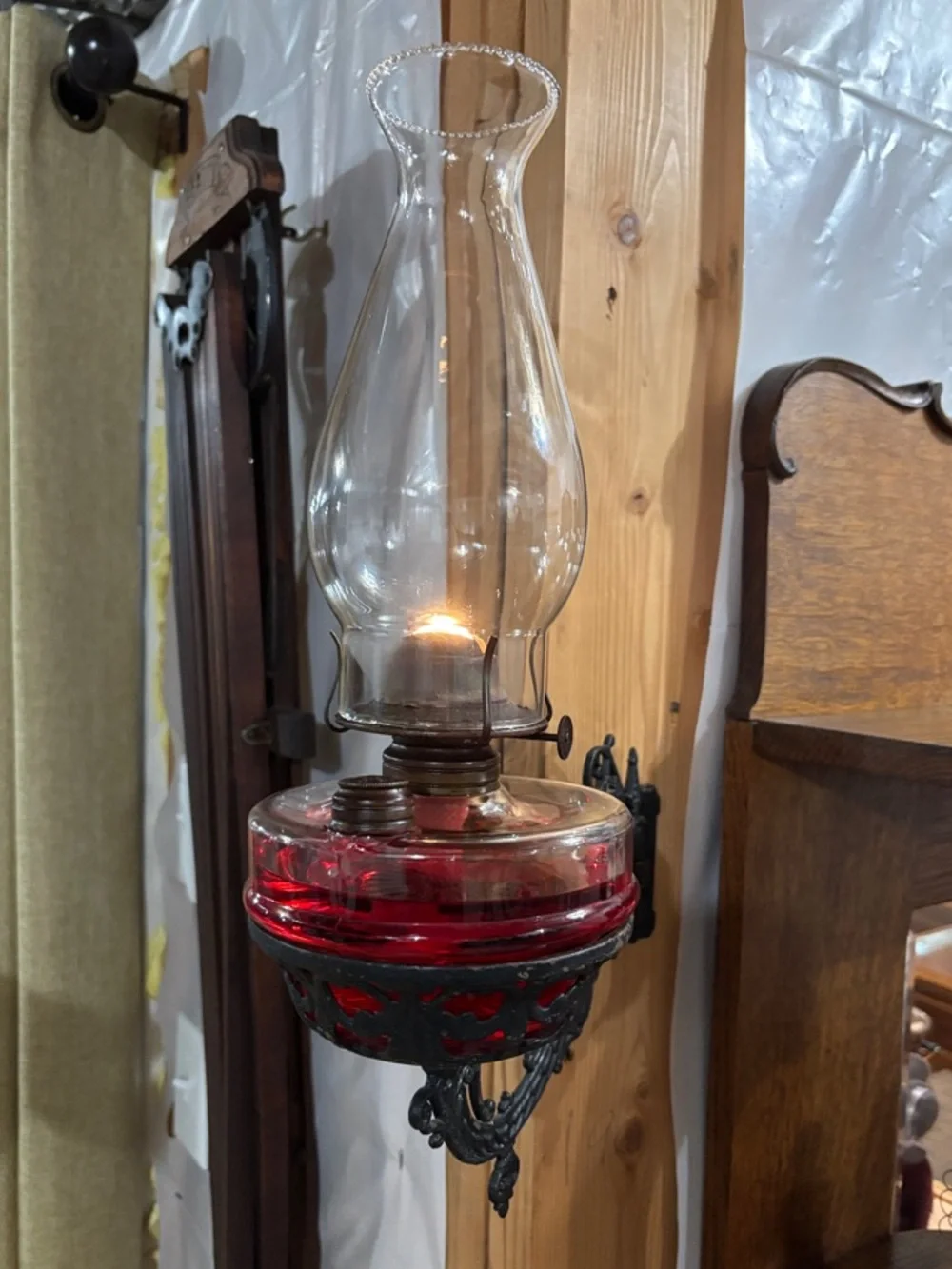 Bracketed Oil Lamp